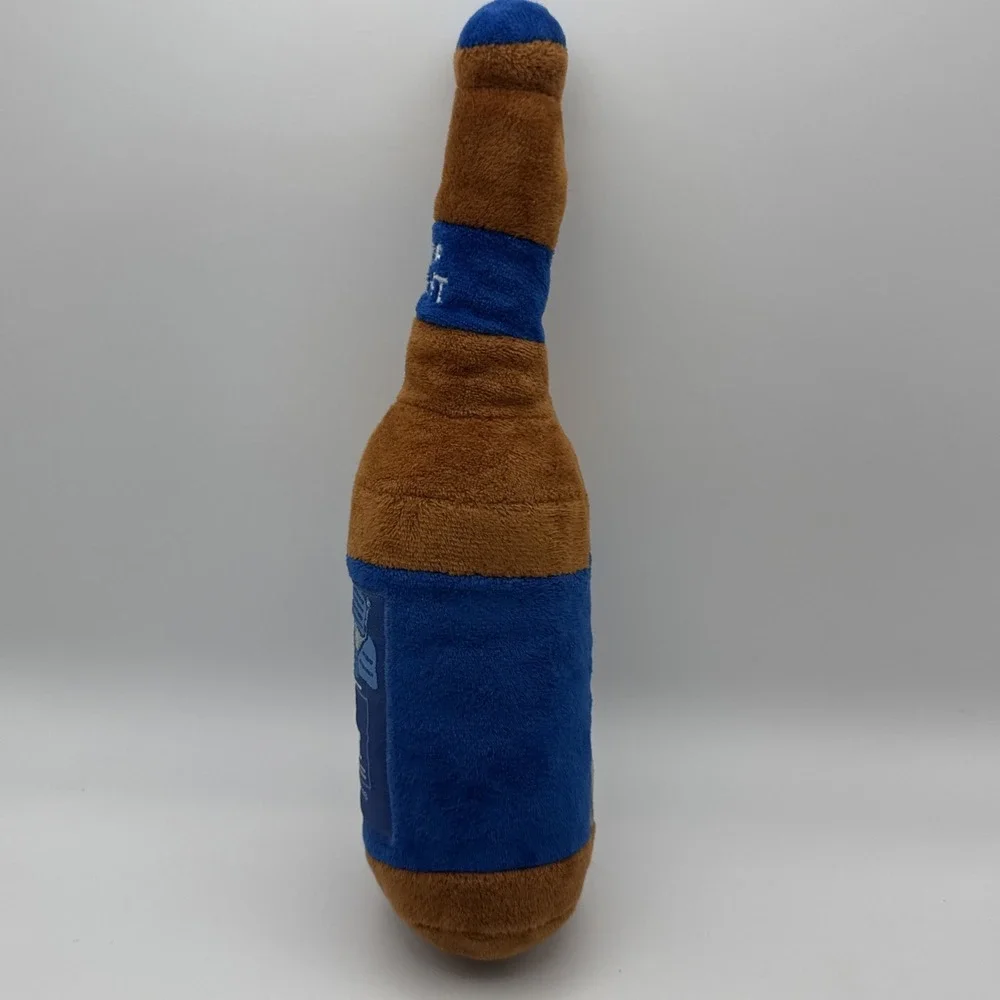 Bud Light Pup Light Dog Toy Plush Squeaky Beer Bottle Rare
